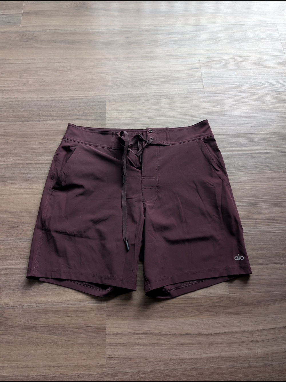 ALO Yoga Men’s Burgundy Swim Board Shorts